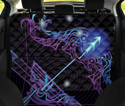 Dark Sagittarius Zodiac Sign Print Pet Car Back Seat Cover