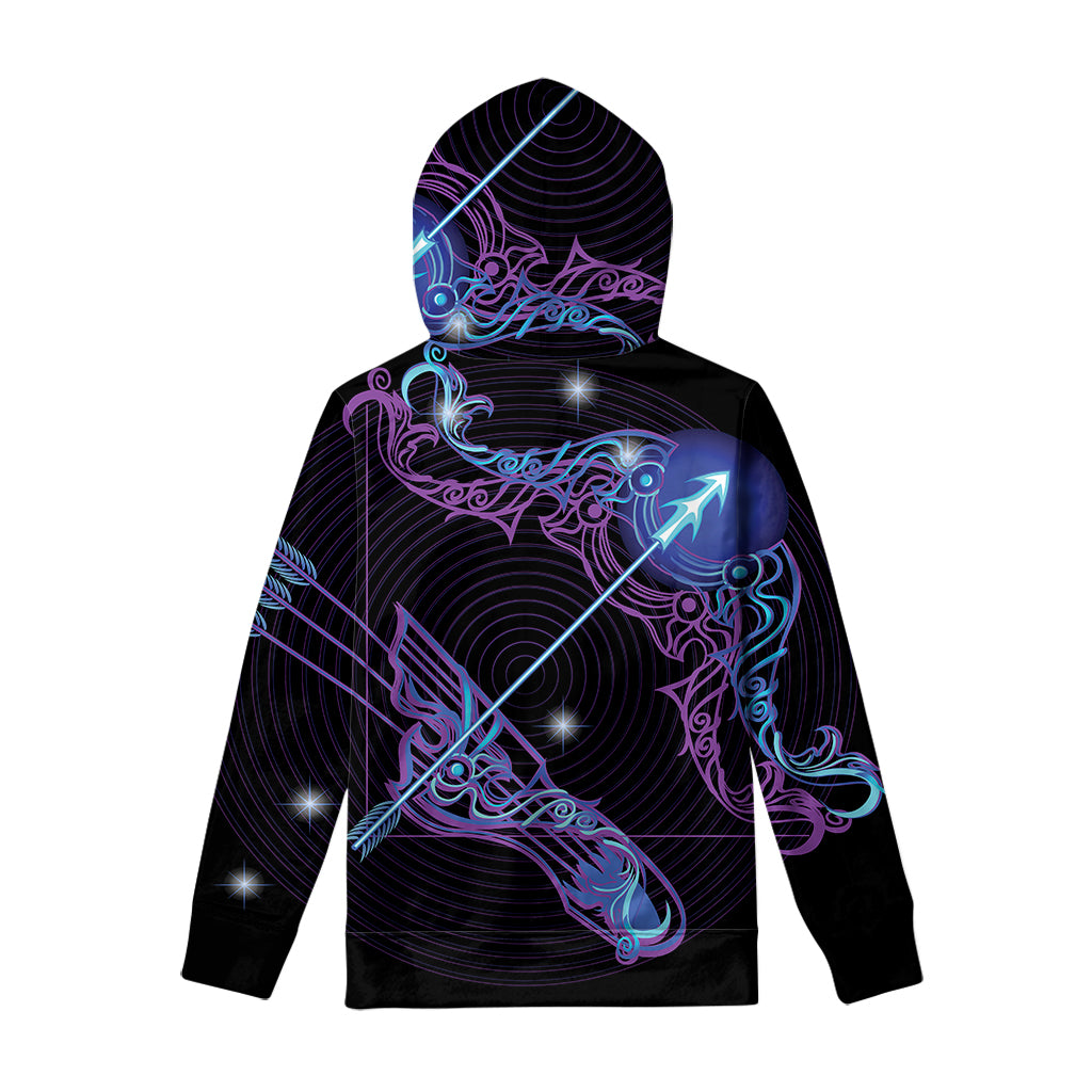 Dark Sagittarius Zodiac Sign Print Pullover Hoodie