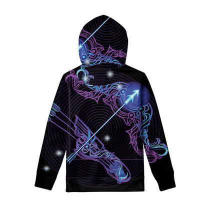 Dark Sagittarius Zodiac Sign Print Pullover Hoodie