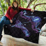 Dark Sagittarius Zodiac Sign Print Quilt