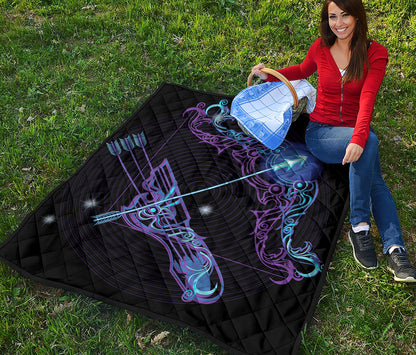 Dark Sagittarius Zodiac Sign Print Quilt