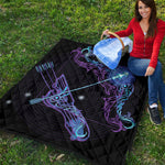 Dark Sagittarius Zodiac Sign Print Quilt