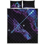 Dark Sagittarius Zodiac Sign Print Quilt Bed Set