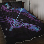 Dark Sagittarius Zodiac Sign Print Quilt Bed Set