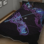 Dark Sagittarius Zodiac Sign Print Quilt Bed Set