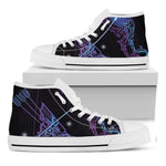 Dark Sagittarius Zodiac Sign Print White High Top Shoes