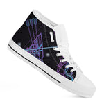 Dark Sagittarius Zodiac Sign Print White High Top Shoes