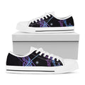 Dark Sagittarius Zodiac Sign Print White Low Top Sneakers