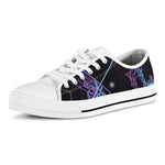 Dark Sagittarius Zodiac Sign Print White Low Top Shoes