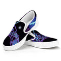 Dark Sagittarius Zodiac Sign Print White Slip On Sneakers