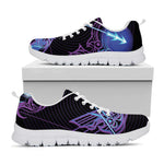 Dark Sagittarius Zodiac Sign Print White Sneakers