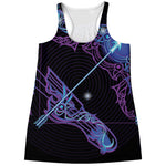 Dark Sagittarius Zodiac Sign Print Women's Racerback Tank Top