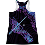 Dark Sagittarius Zodiac Sign Print Women's Racerback Tank Top