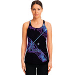 Dark Sagittarius Zodiac Sign Print Women's Racerback Tank Top