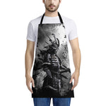 Dark Samurai Warrior Print Apron