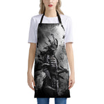 Dark Samurai Warrior Print Apron
