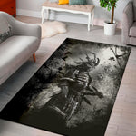 Dark Samurai Warrior Print Area Rug