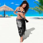 Dark Samurai Warrior Print Beach Sarong Wrap