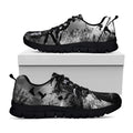 Dark Samurai Warrior Print Black Running Shoes