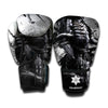 Dark Samurai Warrior Print Boxing Gloves