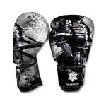 Dark Samurai Warrior Print Boxing Gloves