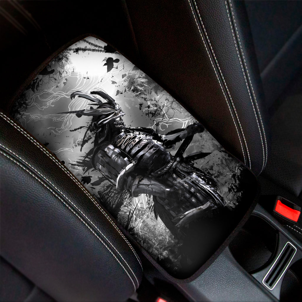 Dark Samurai Warrior Print Car Center Console Cover