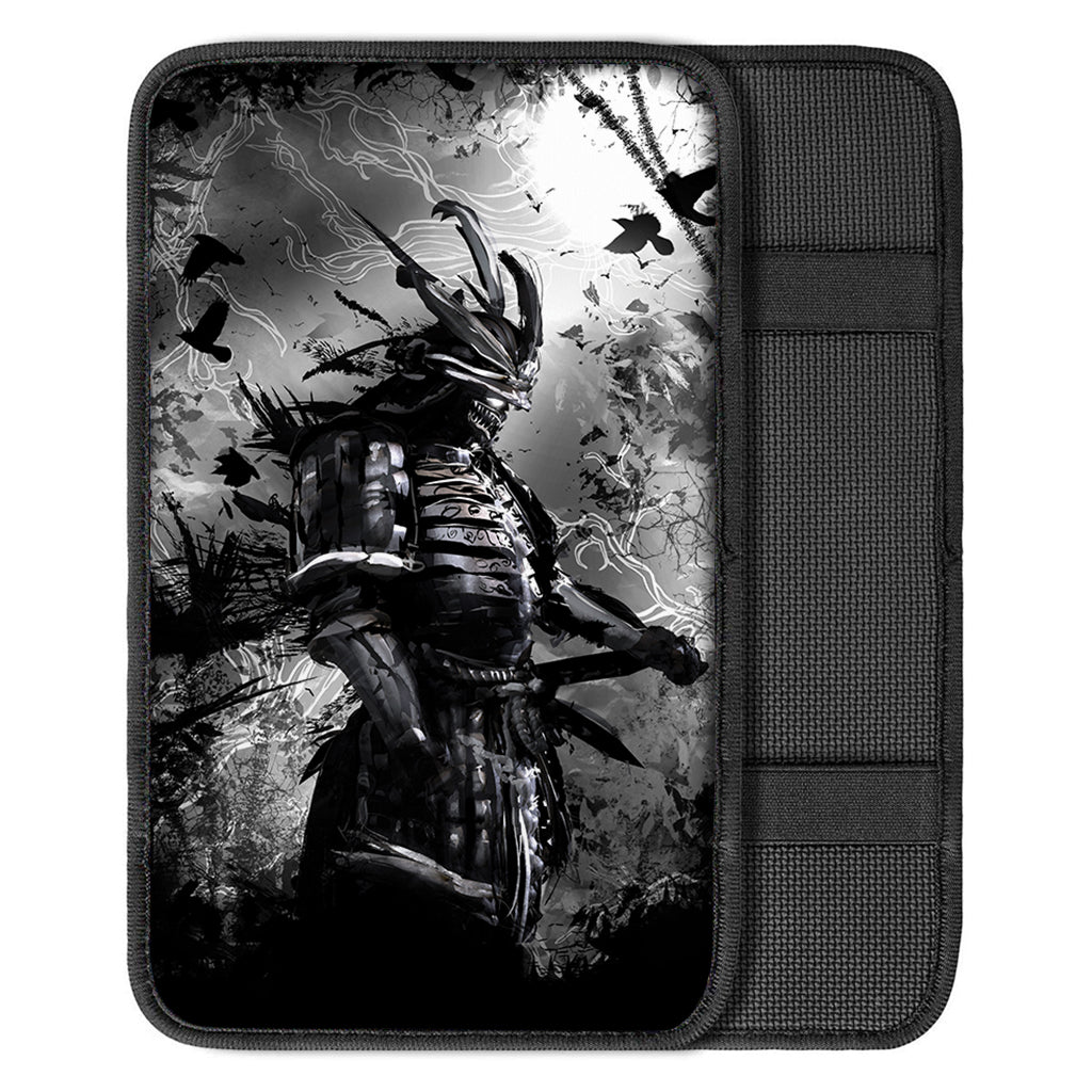 Dark Samurai Warrior Print Car Center Console Cover