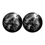 Dark Samurai Warrior Print Car Coasters