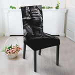 Dark Samurai Warrior Print Dining Chair Slipcover