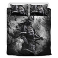 Dark Samurai Warrior Print Duvet Cover Bedding Set