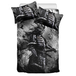 Dark Samurai Warrior Print Duvet Cover Bedding Set
