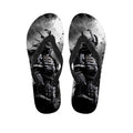 Dark Samurai Warrior Print Flip Flops