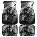 Dark Samurai Warrior Print Front and Back Car Floor Mats