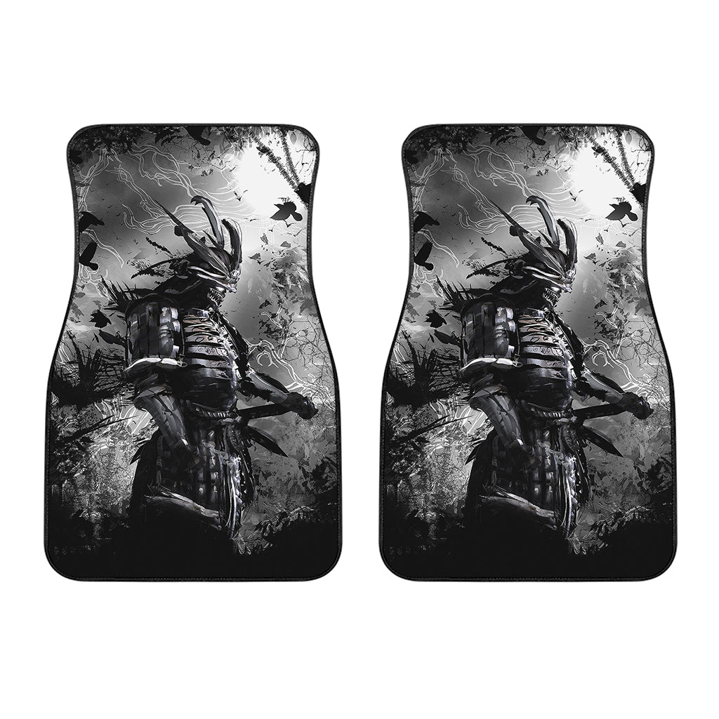 Dark Samurai Warrior Print Front Car Floor Mats