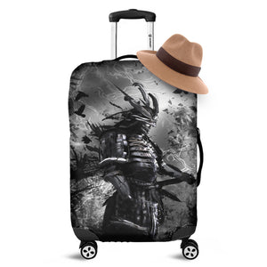 Dark Samurai Warrior Print Luggage Cover