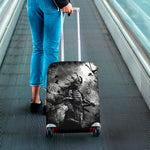 Dark Samurai Warrior Print Luggage Cover