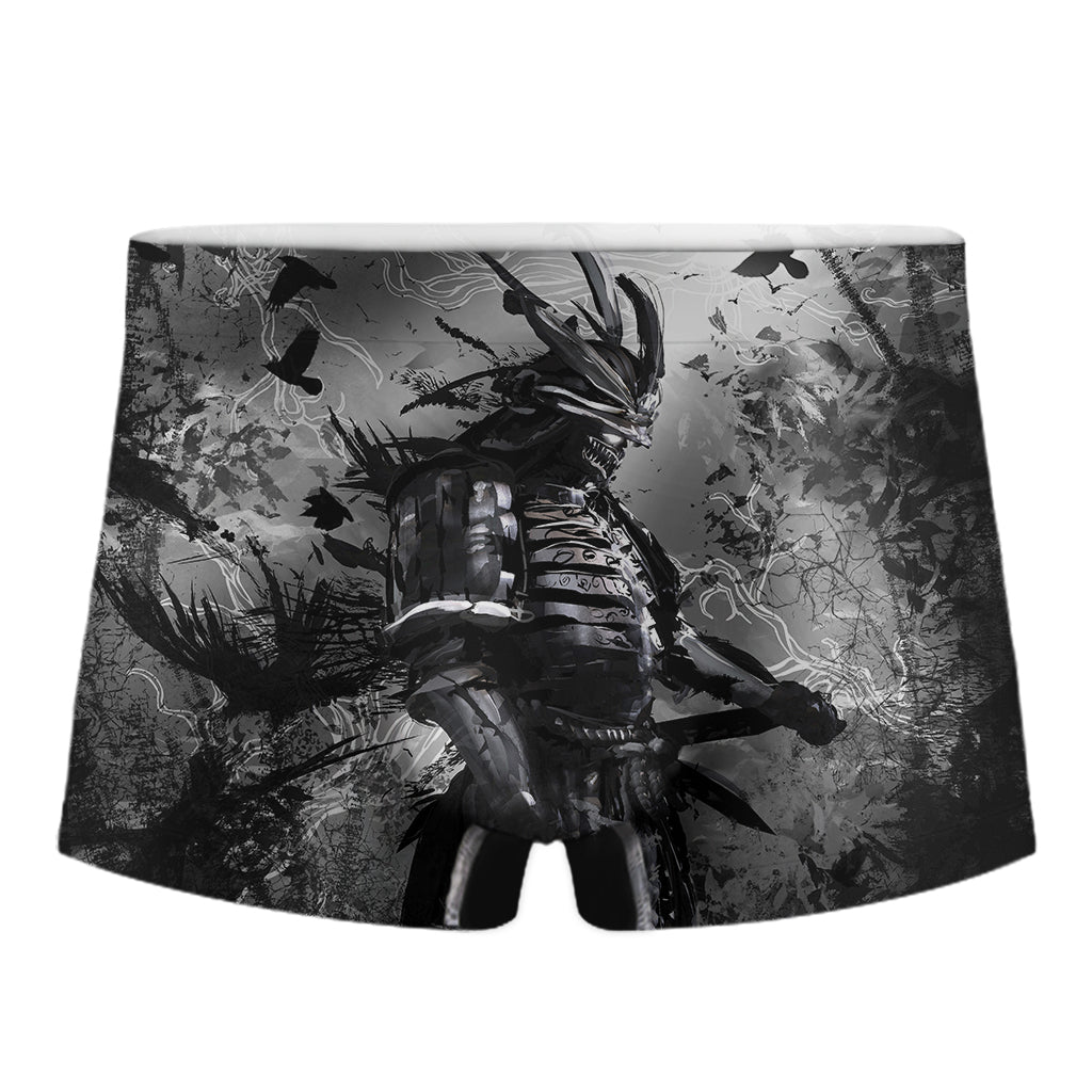 Dark Samurai Warrior Print Men's Boxer Briefs