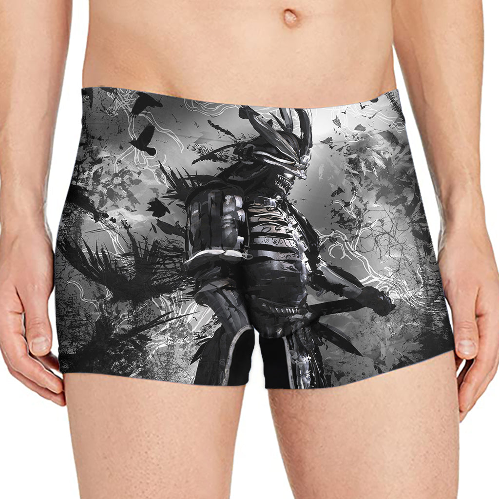 Dark Samurai Warrior Print Men's Boxer Briefs