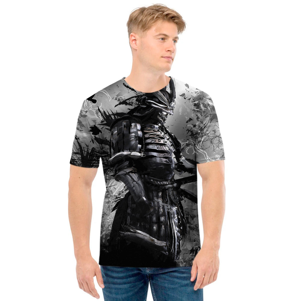 Dark Samurai Warrior Print Men's T-Shirt