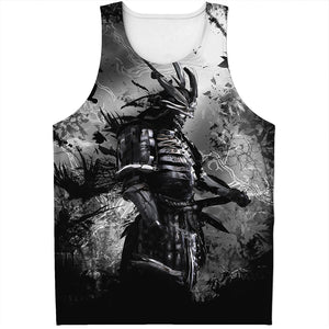 Dark Samurai Warrior Print Men's Tank Top