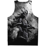 Dark Samurai Warrior Print Men's Tank Top