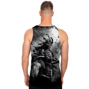 Dark Samurai Warrior Print Men's Tank Top