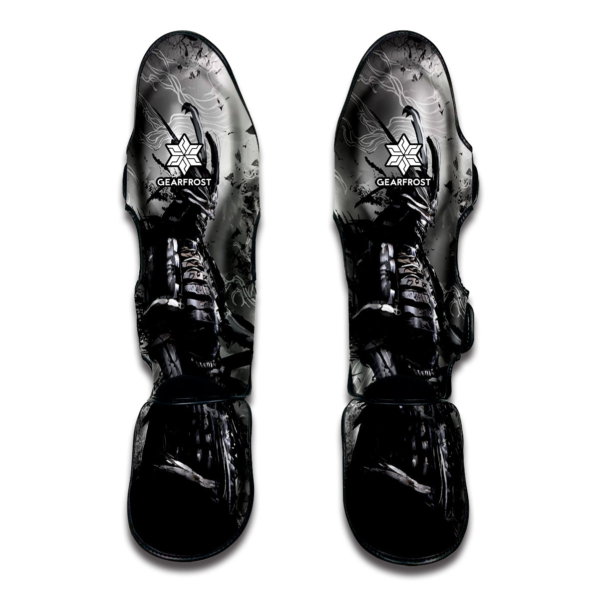 Dark Samurai Warrior Print Muay Thai Shin Guard