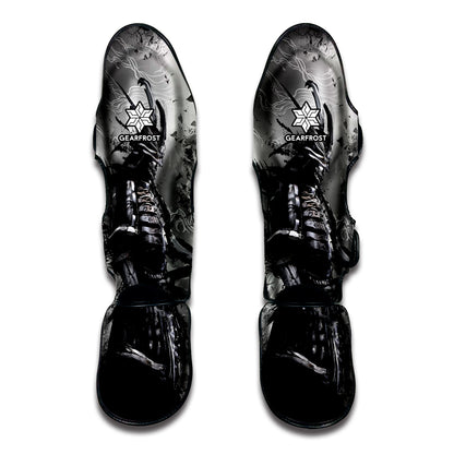 Dark Samurai Warrior Print Muay Thai Shin Guard