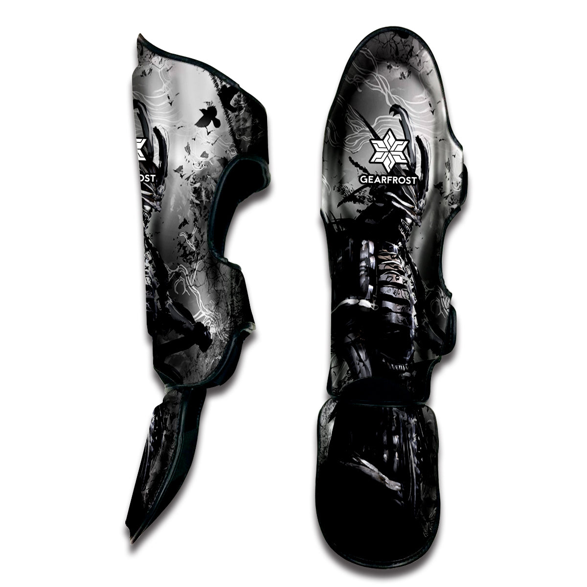 Dark Samurai Warrior Print Muay Thai Shin Guard