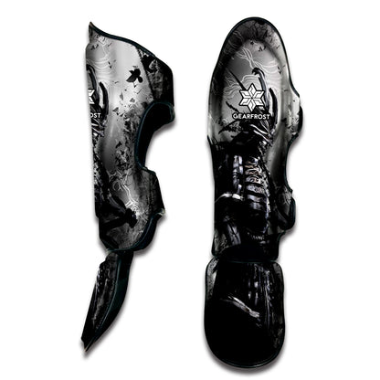 Dark Samurai Warrior Print Muay Thai Shin Guard