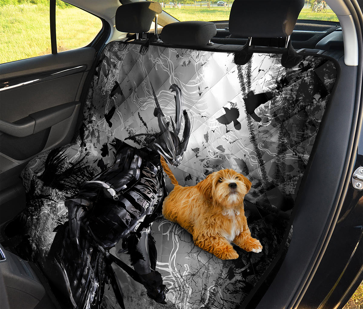 Dark Samurai Warrior Print Pet Car Back Seat Cover