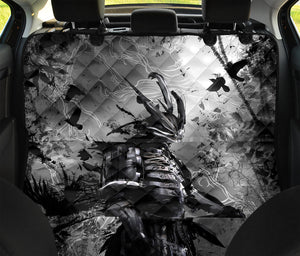 Dark Samurai Warrior Print Pet Car Back Seat Cover