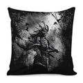 Dark Samurai Warrior Print Pillow Cover