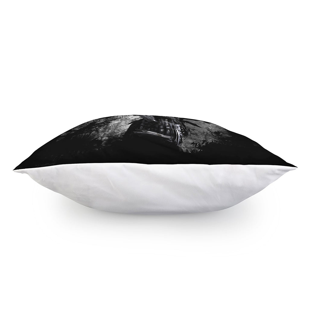 Dark Samurai Warrior Print Pillow Cover
